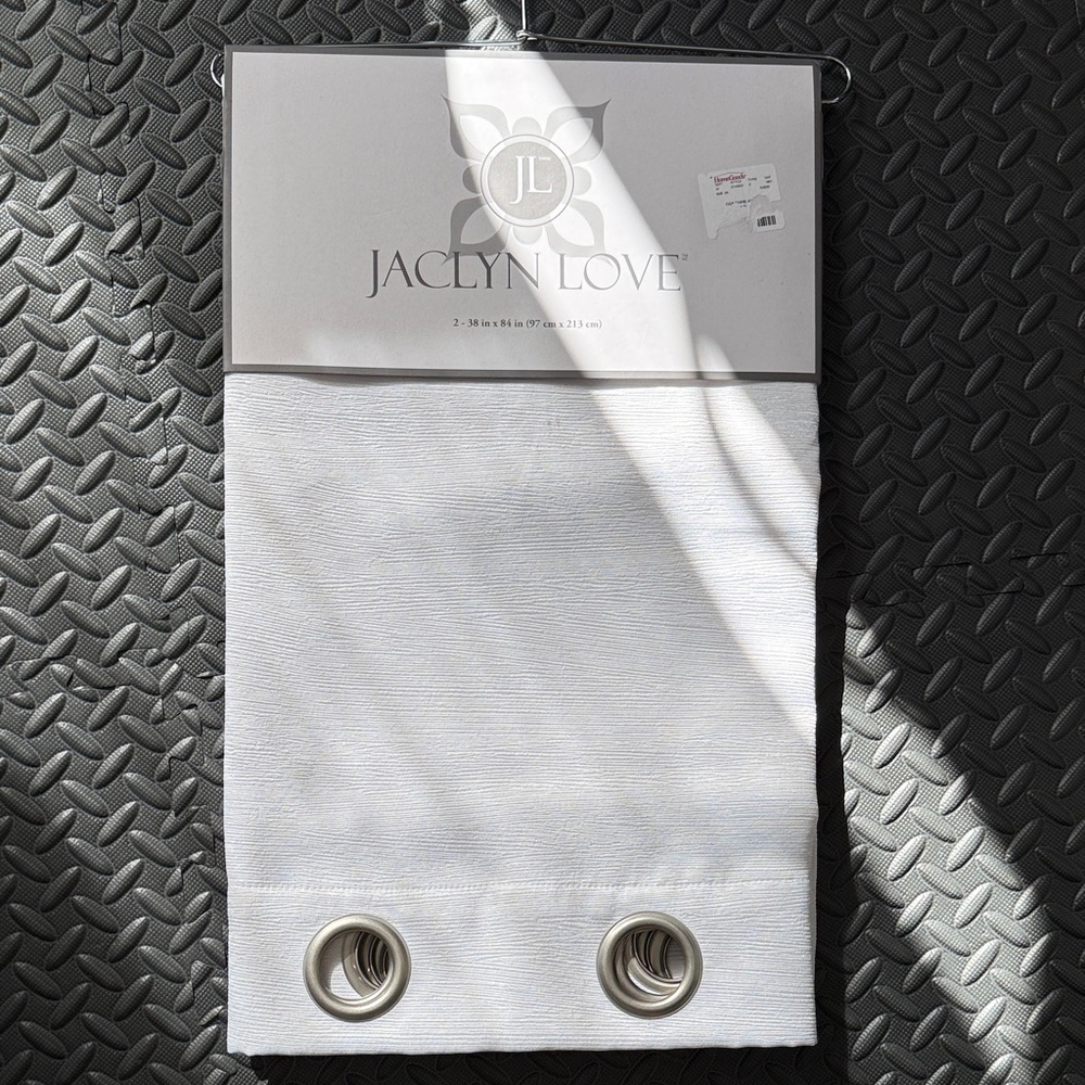 Jaclyn Love White Grommet Curtain Panel